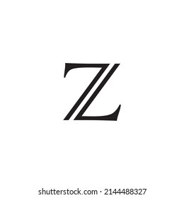 
Letter Z and L number 7 simple symbol logo vector