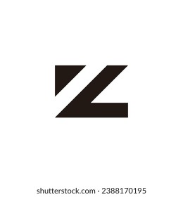 Letter z L super simple, geometric symbol simple logo vector