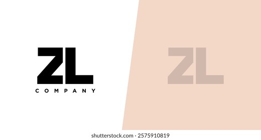 Letter Z and L, ZL logo design template. Minimal monogram initial based logotype.