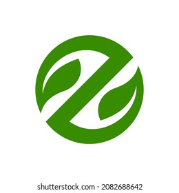 Letter Z Leaf logo can be used for icon, logo, and etc