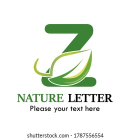 Letter z with leaf logo design template illustration. suitable for nature, eco, web, brand, computer, corporate, organic, app, mobile, biology, agriculture