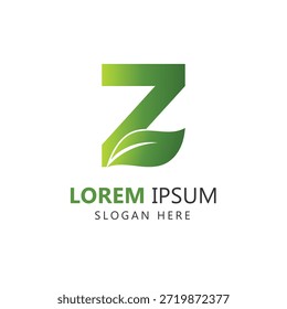 Letra Z Hoja Logo Plantilla para la marca