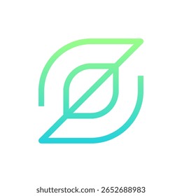 Letter Z leaf minimalist modern logo