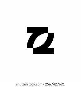 letter Z leaf plant nature modern logos