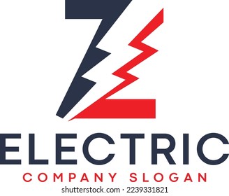 
Letter Z Lightning Electric Logo With Lighting Bolt