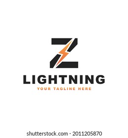 Letter Z lightning logo design template vector illustration