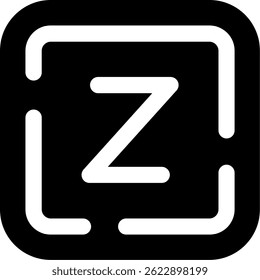Letra z Linha vetor Ícone Design