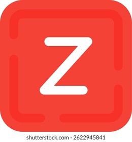 Letra z Linha vetor Ícone Design