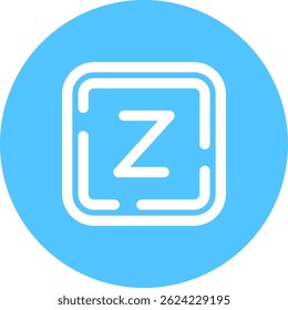 Letter z Line vector Icon Design