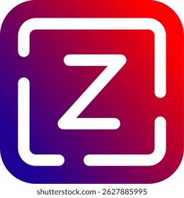 Letter z Line vector Icon Design