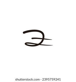 Letter Z lines geometric symbol simple logo vector