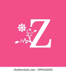 Letter Z Linked Fancy Logogram Flower. Usable for Business and Nature Logos.