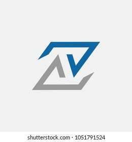 letter Z logo abstract, alphabet logo vector