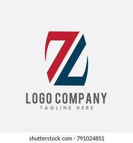 letter Z logo abstract, number 2 vector