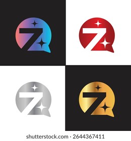 Letter Z logo, Z logo, AI logo set, modern and minimal design, tech-inspired, colorful icons and symbols, suitable for artificial intelligence, innovation, branding, startups, and digital identity.