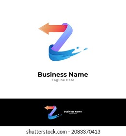 Letter Z logo with arrow