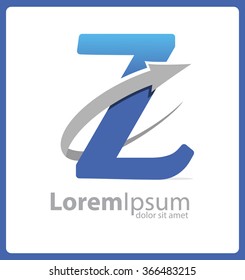 Letter Z Logo with arrow,Vector design