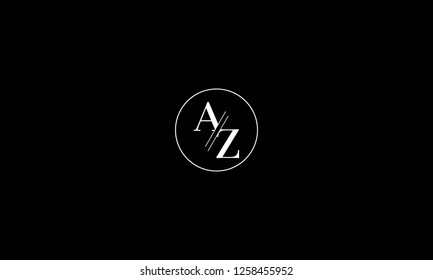 LETTER A AND Z LOGO WITH CIRCLE FRAME FOR LOGO DESIGN OR ILLUSTRATION USE