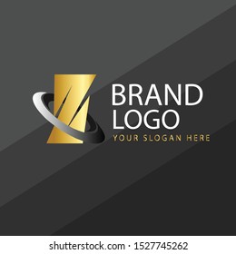 Letter Z Logo with circle ring concept. Premium Vector letter Logo in two color variations. Beautiful Logotype design for luxury company branding. Elegant identity design in black and gold.