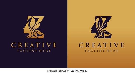 Letter Z logo combination  beauty logo icon Premium Vector