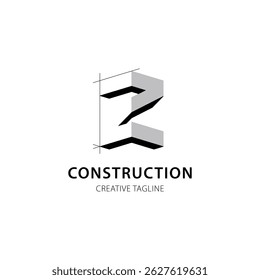 Letter Z logo for construction and architecture company. property template vector illustration for your brand.