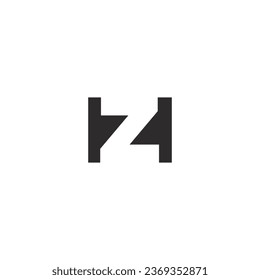 Letter Z logo cut, cut, half with white background