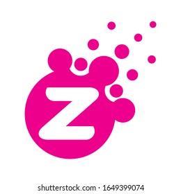 Letter Z logo design. Creative icon template, modern geometric blue symbol abstract for your company.