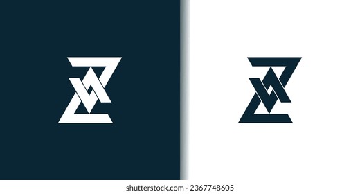 Design-Element des Letter Z-Logos, Vektorgrafik mit modernem Konzept