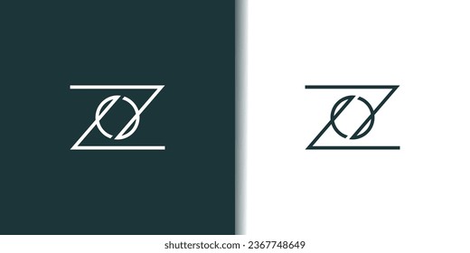 Elemento de diseño del logotipo de la letra Z vector con concepto moderno