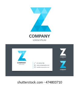 Letter Z - Logo Design Element with Business Card - illustration