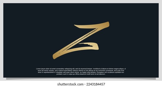 Letter Z logo design gradient luxury design illustration Premium Vector