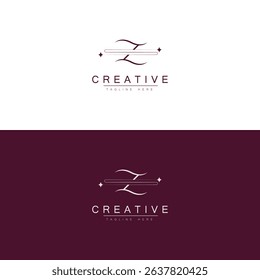 Letter Z logo design icon symbol template. elegant initial Z line style logo vector. Letter mark Z monogram logo for business or company