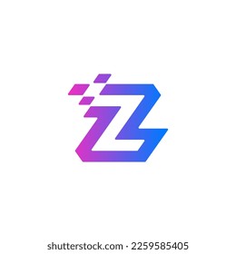 Letter Z logo design, initial Z digital logo