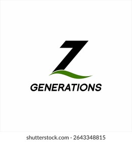 Letter Z logo design with number 7 and leaf elements.