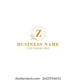 letter z logo design for salon or business with creative illustration
