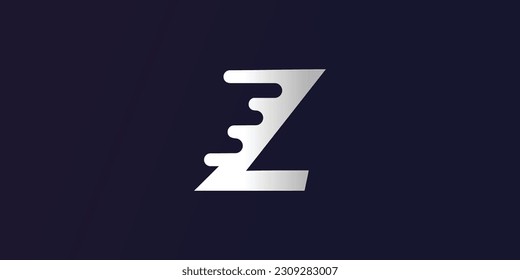 Diseño de logotipo de letra Z concepto simple Vector Premium