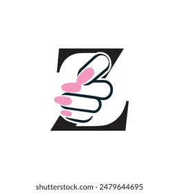 Letter a z logo design simple concept Premium Vector