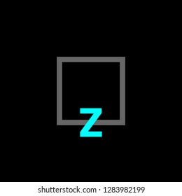 letter Z logo design template. creative sign. Universal vector icon. square style - Vector