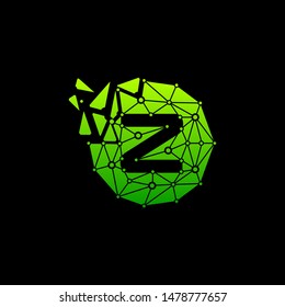 letter Z Logo Design Template. technology digital logo. connect concept. negative space concept. network icon -vector