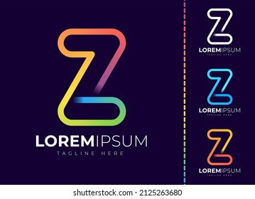 	
Logo-Designvorlage Letter z. Kreatives modernes Trendy z Typografie und bunter Farbverlauf.