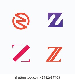 Letter Z logo design template elements