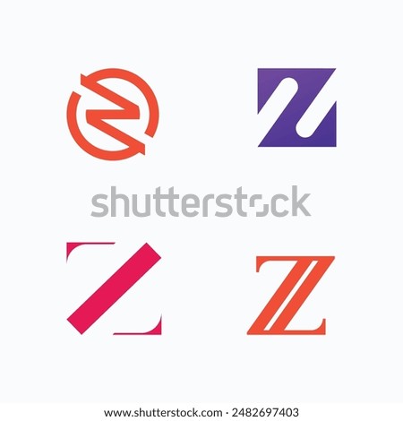 Letter Z logo design template elements