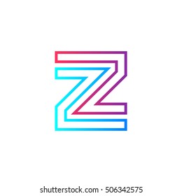 Letter Z logo design template,technology,electronics,digital,connection vector logotype