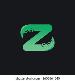 Letter Z Logo Design with Tentacle Element