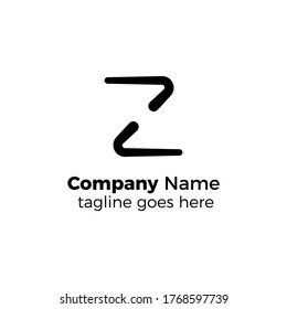 Buchstabe z Logo-Design Vektorgrafik