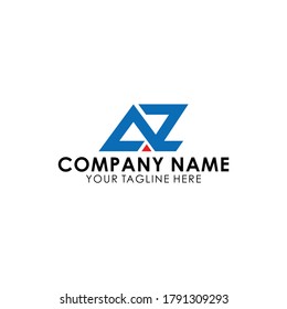 Letra A y Z Modelo vectorial de diseño con logotipo Estilo lineal. Concepto de logotipo comercial de moda de lujo creativo.