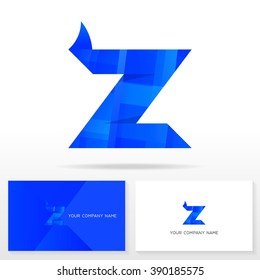 Letter Z logo design. Vector sign. Business card templates.