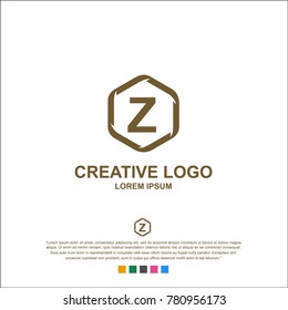 letter z, z logo, z letter design. word type logo.  abstract. The logo comes from a hexagon. vector.