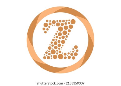 Letter Z logo dotted circle design vector icon symbol template