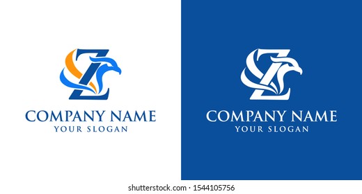 a letter Z logo with eagle, business logo, letter logo